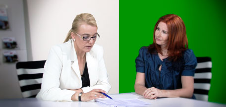 Greenscreenaufnahme
