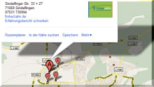 Suchmaschinenoptimierung für die lokale Suche bei Google Places; das beste Ranking: die Position A